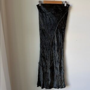 Free People Serious Swagger Skirt Pine Crushed Velvet Holiday Boho Size XS